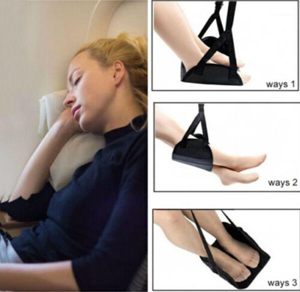 

comfy hanger travel airplane footrest hammock made with memory foam foot resting hammock for travel office3.741
