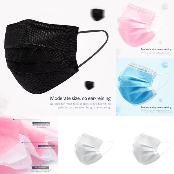

in pink masks stock blue black disposable face mask with elastic ear loop 3 ply breathableztoh jg6z 9i8znj7f