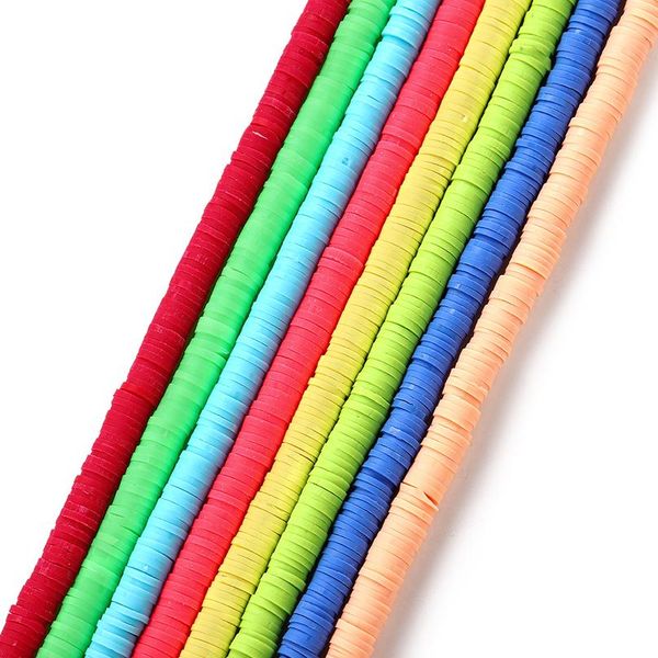 

5 mm chip disk loose spacer handmade beads flat round polymer clay beads for diy jewelry making bracelet finding mix jllnys