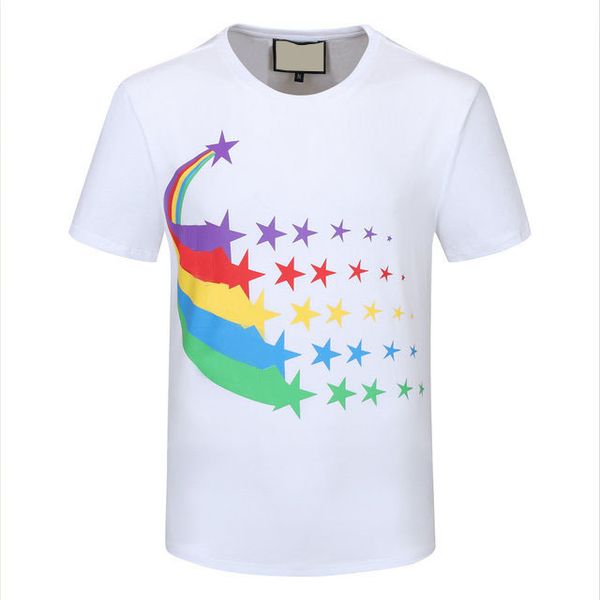 

2023 luxury casual men's t-shirt brand designer fashion short sleeve pure cotton trend black and white simple loose size, White;black
