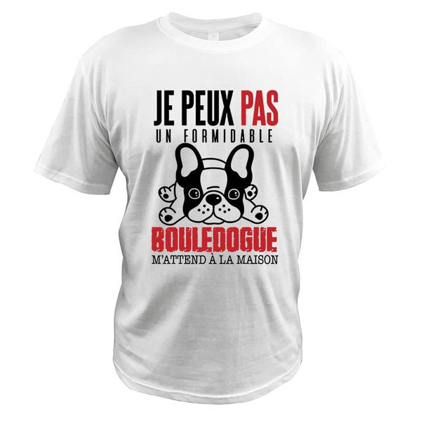 

sport i can not be a great bulldog t shirt awaiting me at home dogs lovers cute animal 100% cotton clothing