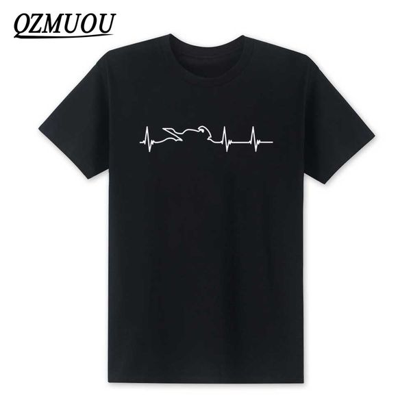 

2020 fashion summer heartbeat of motor cool printed motorbike short sleeve tees sport hooded sweatshirt hoodie men t shirt