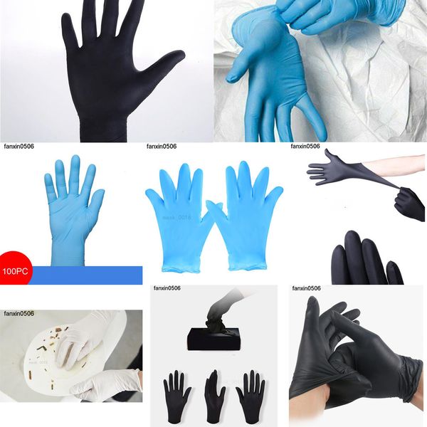 

set 100pcs garden protective kitchen hands disposable industrial restaurant cleaning latex nitr a7ph