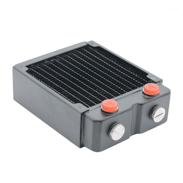 

emod tsrp-45-120 120mm pc water cooler copper radiator double layers 45mm thick copper fins five holes g1/41