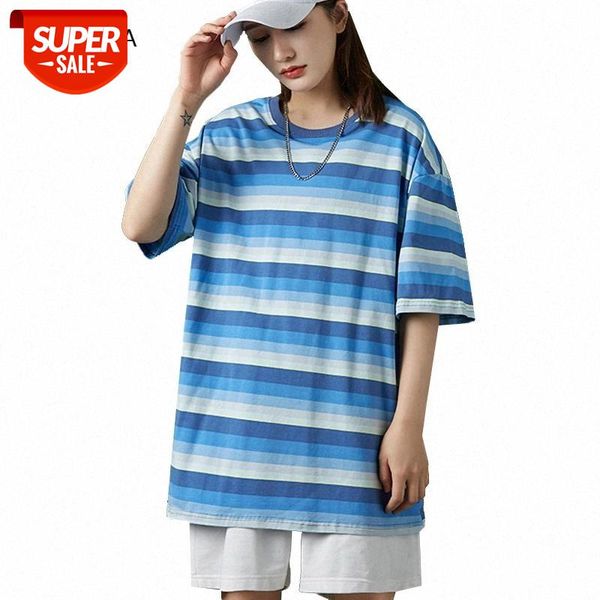 

striped t shirt women t-shirt summer short sleeve female tshirt oversized tees fashion woman tshirts casual striped #ec2v, White
