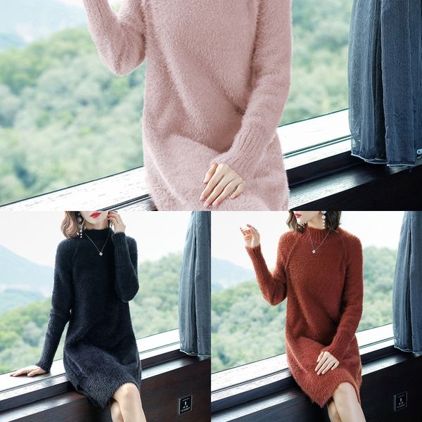 

vahre норка шея с для спины для женщин минка свитера sweaterneck свитера с толстыми назад толстыми женщинами amrdl, White;black