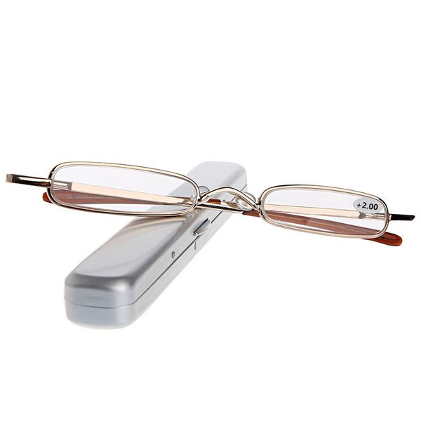 

mini portable metal full 1pc frame reading glasses eyeglasses +1.00 to +4.00 l4me