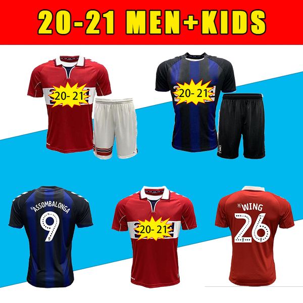 

thailand 2021 men + kids middlesbrough 20 21 soccer jersey ashley michael fletcher 11 flint 24 wing 26 assombalonga 9 football shirts, Black;yellow