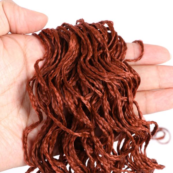 

shanghair zizi braids hair 28" 48 strands/pcs box braids crochet hair grey blonde green curly synthetic braiding hair extensions 50g/pc, Black