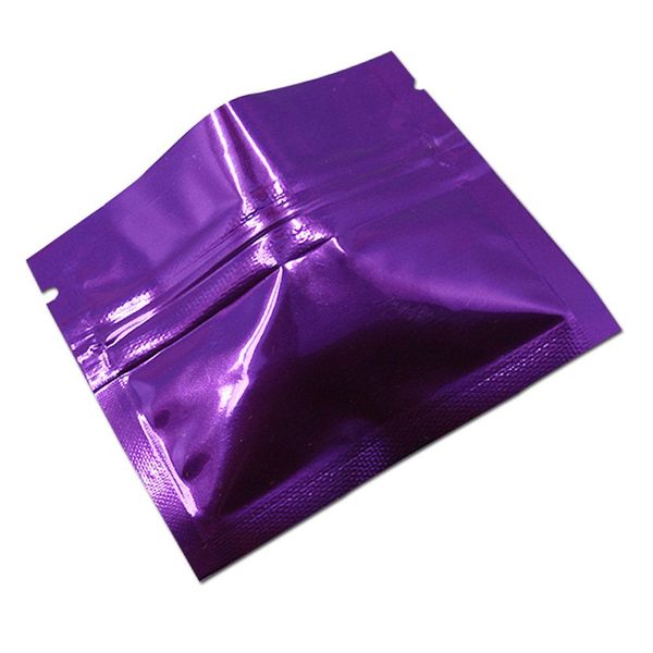 

100pcs lot purple reclosable zip lock aluminum foil packaging bag grocery tea nuts storage mylar foil ziplock package bag h bbyujc