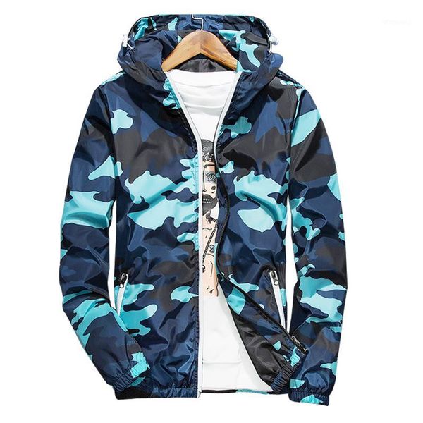 

2020 new spring autumn hooded camouflage jacket men thin lightweight jackets windbreakers blue jacket 5xl drop shoping1, Black;brown