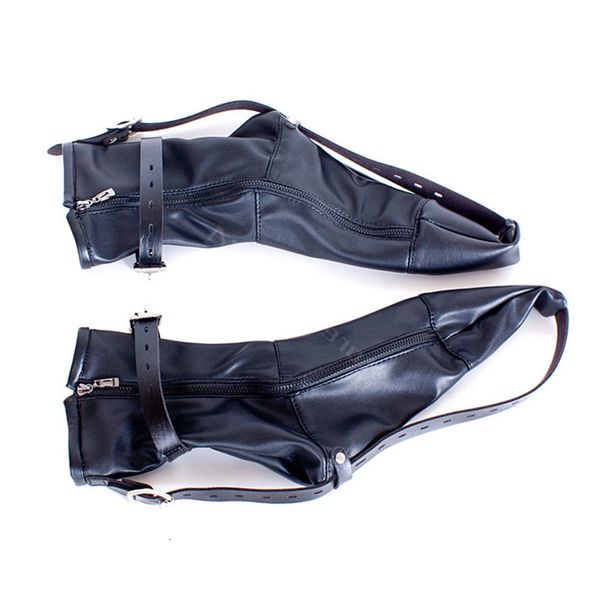 

kinky toys soft leather foot bondage booties women fetish kit feet restraint for couples products