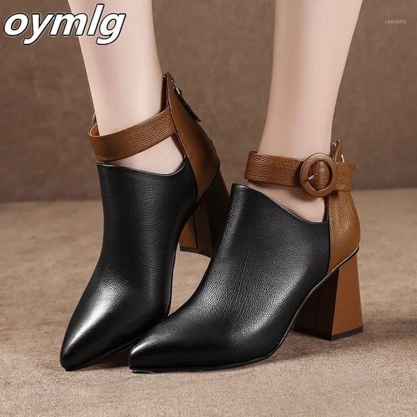 

new autumn early winter shoes women boots fashion ladies high heels boots pointed toe woman party shoes women ankle1, Black