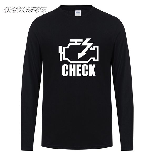 

sport spring full length check engine light t shirts men cotton long sleeve mechanic auto repair t-shirt man clothings ot-893