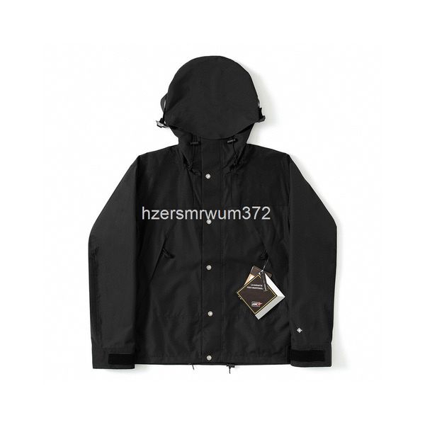 

women's jackets haowu 20ssfw snow mountain 1990 stormsuit outdoor travel function waterproof and windproof jacket, Black;brown