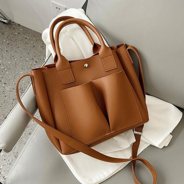 

2020 дамы двойной карман маленькие pu кожаный сумка дамы сплошной цвет плечо сумка женская сумка бренда леди сумки