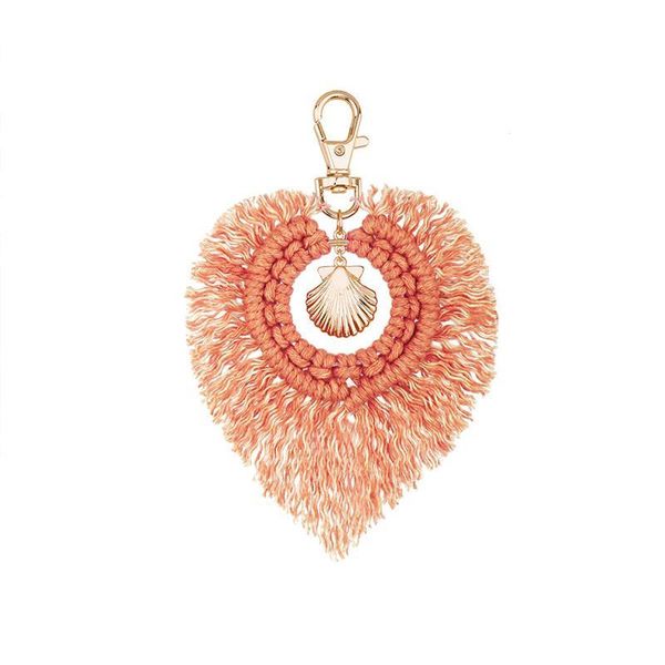 

1pcs bohemia shell leaves tassel diy jewelry garments bag decorative accessories charm key chain pendant crafts cotton tassels h jllemf