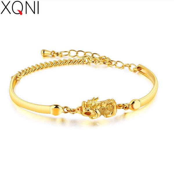 

xqni luxury этнический браслет для женщин свадебные ювелирные изделия золото цвет храбрые войска элегантный ретро браслет аксессуары нетокси, Golden;silver