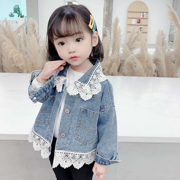 

autumn girls' 2020 new girl princs et korean children's jeans cardigan, Black