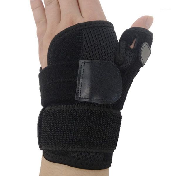 

wrist support bracer strap thumb protector sprain fracture hands corrector women men ergonomic sports fitness fixing stabiliser1, Black;red