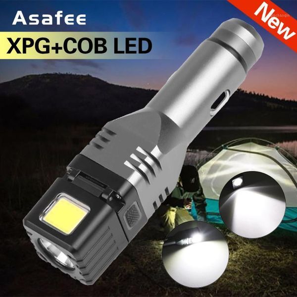 

new usb led lantern powerful rechargeable car charging xpg cob built-in battery multi-function torch1