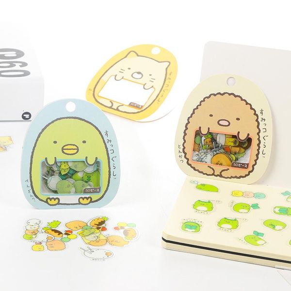 

каваий sumikko gurashi дневник этикетки наклейки обновления декоративные наклейки для мобильных пвх скрапбукинг наклейки сделай сам эсколар