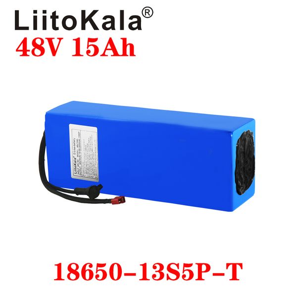 Liitokala 18650 48V 15ah Lithium Ion Battery Battery com xt60 plug 54.6V carregador bateria genuína
