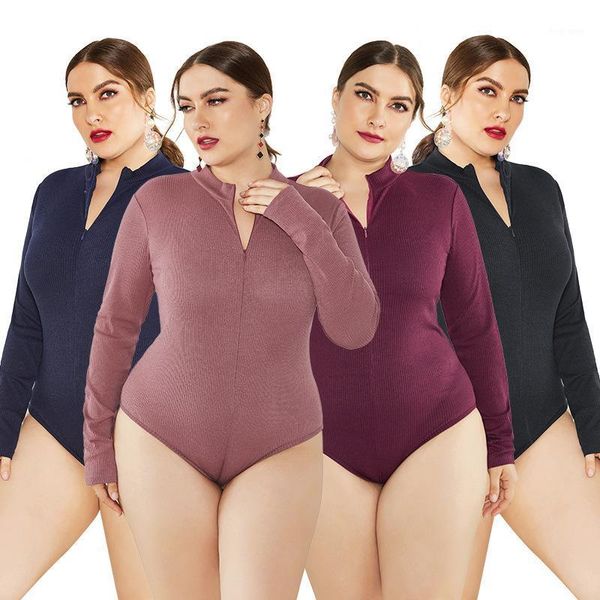 

autumn and winter slim knitted ladies jumpsuit casual pants high waist female jumpsuit stand-up collar bottoming shirt1, Black;white