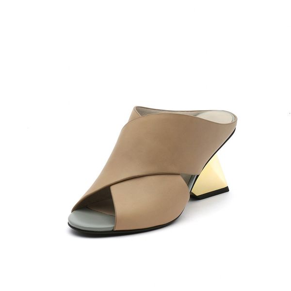 

new arrival 2021 fashion genuine female sandals classic high-heeled pumps 1 bk63, Black