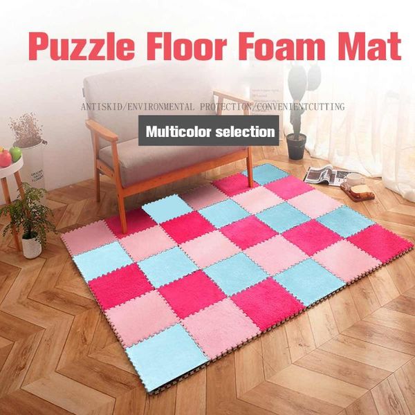 

1pc diy puzzle patchwork jigsaw heads living room bedroom children kids soft carpet 26x26cm floor climbing baby mat