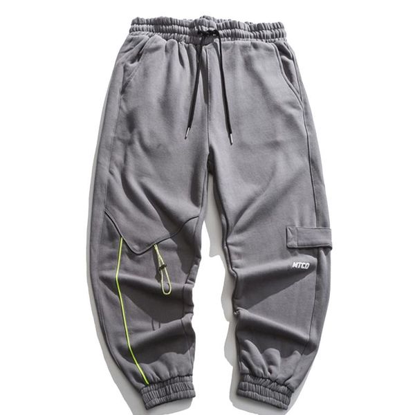 

hip hop harem pants man streetwear drawstring decorated casual sweatpants harajuku oversized loose joggers trousers, Black