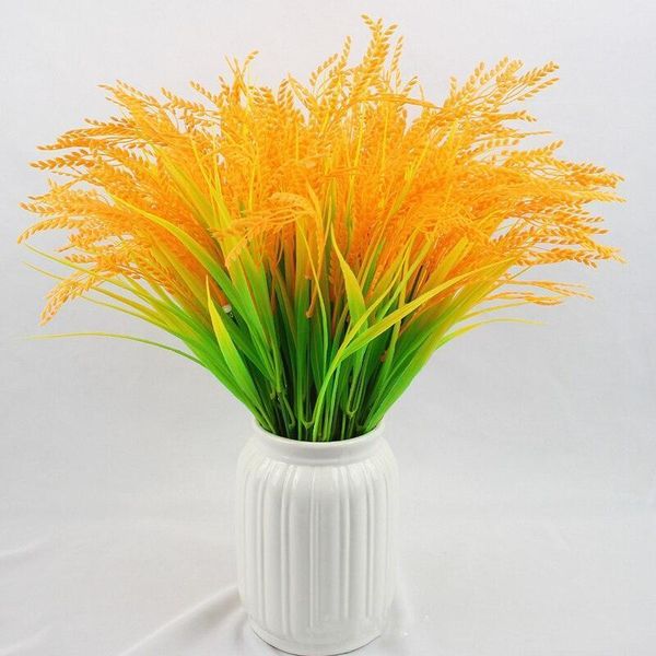 

decorative flowers & wreaths artificial wheat ear wedding decoration yellow grain restaurant table placed accessories for garden decor