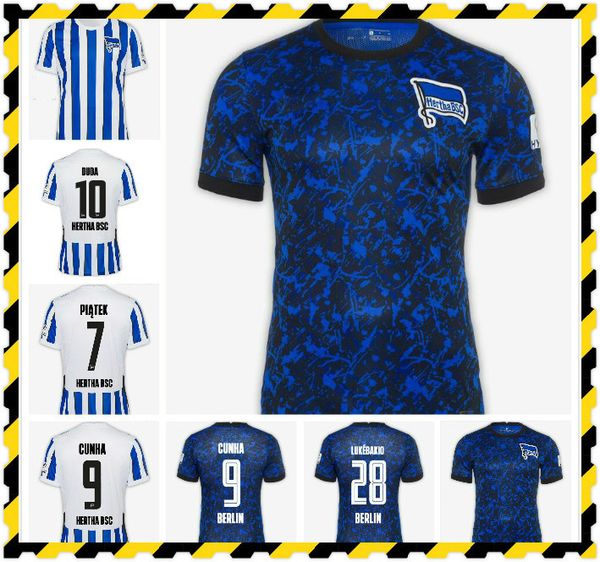 

20/21 hertha bsc soccer jerseys home 2020 away stark kalou duda soccer shirt grujic ibisevic maier selke football uniform, Black;yellow