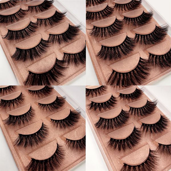 

5 pairs/box cruelty thick full false eyelashes reusable thick natural long eyelashes set fake lashes eye tool makeup