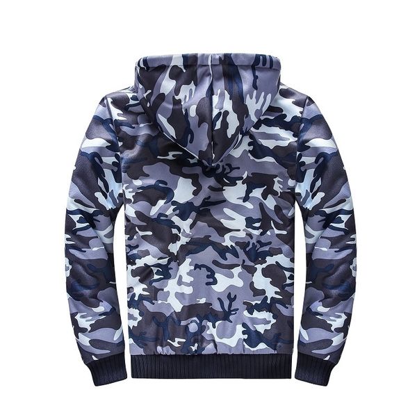 

men winter fleece hoodies navy camouflage sweatshirt coats casual men's military jacket clothes thick warm hoodie cardigan lj201222, Black
