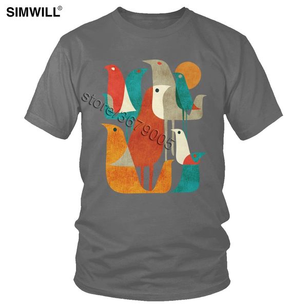 

абстракционизм them птицы коллекция trend урожай graphic tees с коротким рукавом печати высокий одежда спорт толстовка с капюшоном толстовка