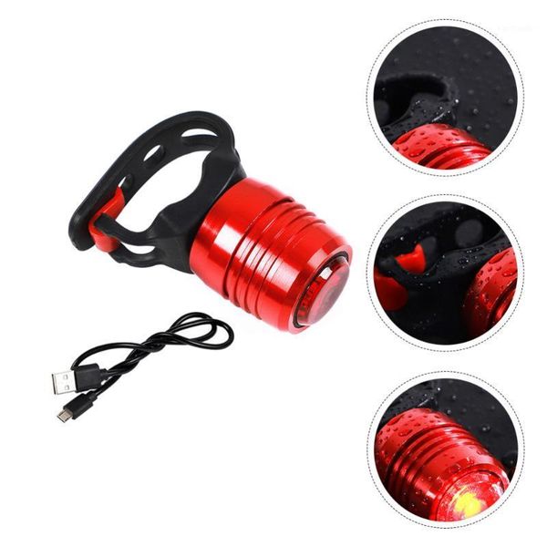 

bike lights riding tail light usb aluminum led warning back (red)1