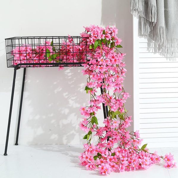 

luyue 5 pcs 170cm pretty winter vine flower artificial flower vine plus vines blue rose red wedding1