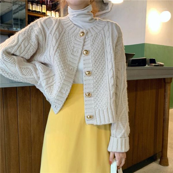 

sweaters women winter 2021 new sweet chic retro japanese gentle style bm purple twist knit cardigan loose lazy female students1, White