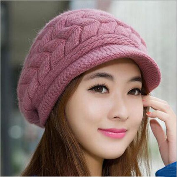 

горячие женщины дамы берет зима теплая багги beanie вязания крючком hat slouch ski cap cne быстрая доставка, Blue;gray