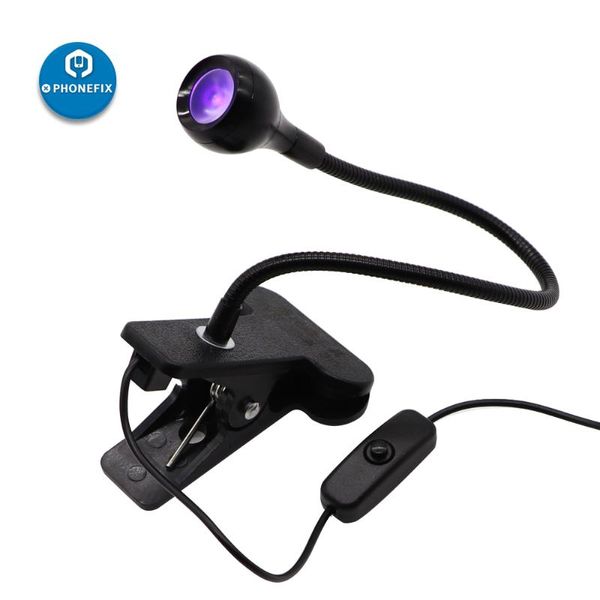 

phonefix ultraviolet uv light lamp usb shadowless uv glue curing blacklight ultra violet oil dryer purple light