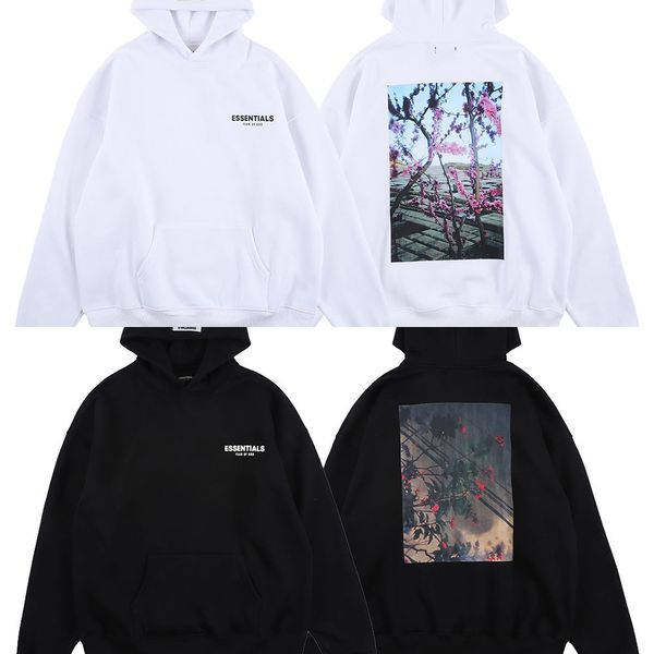 

men's hoodies flower letter print harajuku hoodie streetwear fashion pullover warm pocket male sweatshirt hoode c0127, Black