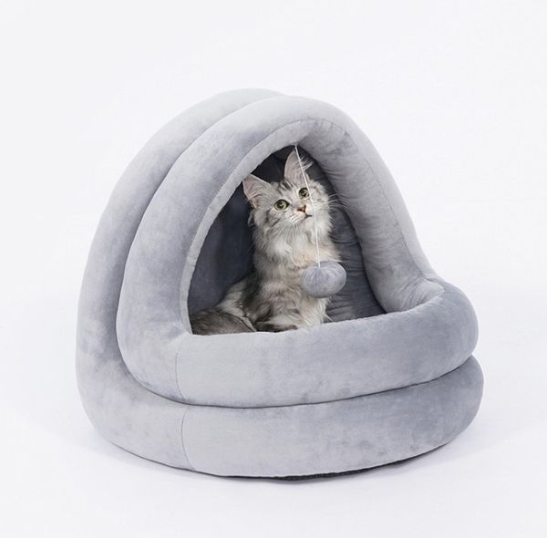 

mongolian yurt cat nest semi closed removable and washable four seasons general pet house pet supplies small dog kennels