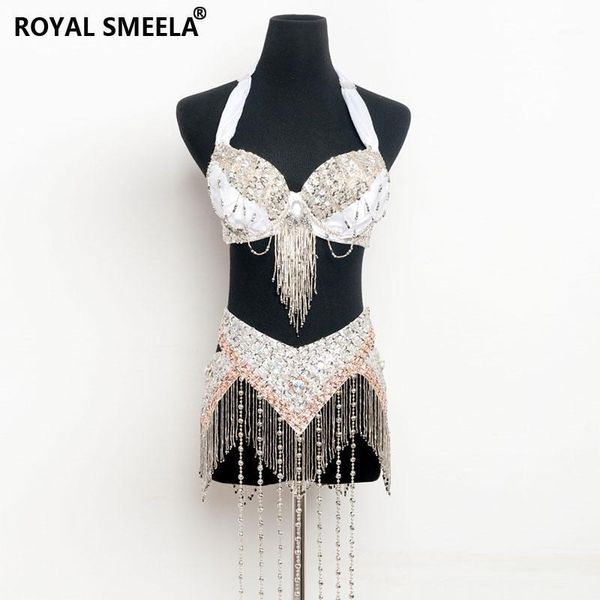 

2021 women's belly dance costume belly dancing clothes night dance costume bellydancing bra +belt 2pcs set wy7619b1, Black;red