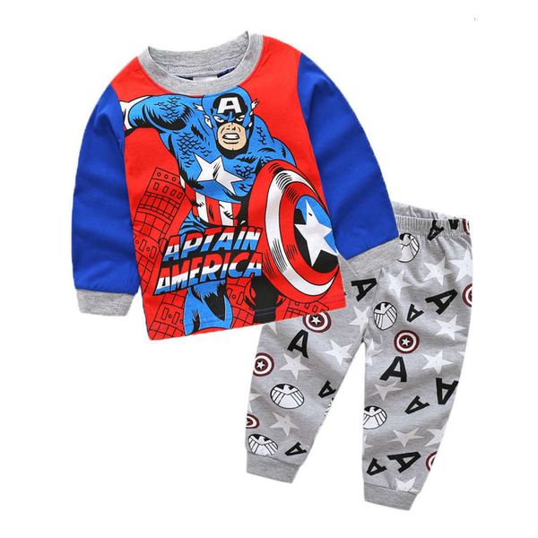 

and autumn cloth children's pajamas spring clothing cotton suit long sve home, Blue;red