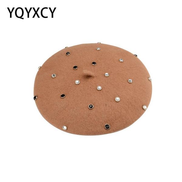 

шерсть урожай теплая шерсть зимы женщин берет французский художник beanie hat cap для женщин весной и осенью шляпы, Blue;gray