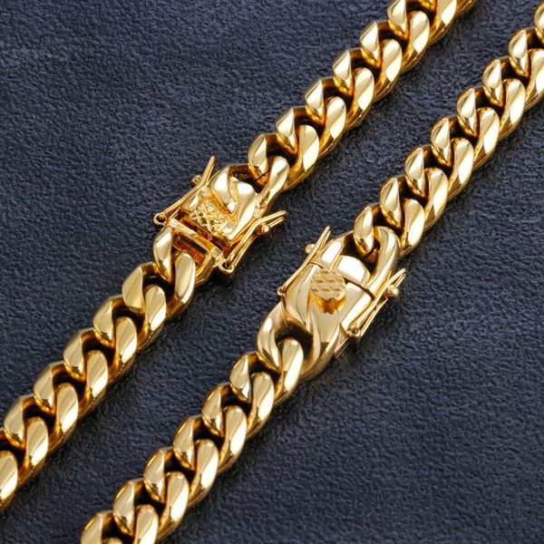 

chains 6mm-18mm hip-hop golden curb cuban link chain stainless steel necklace for men and women bracelet fashion jewelry, Silver