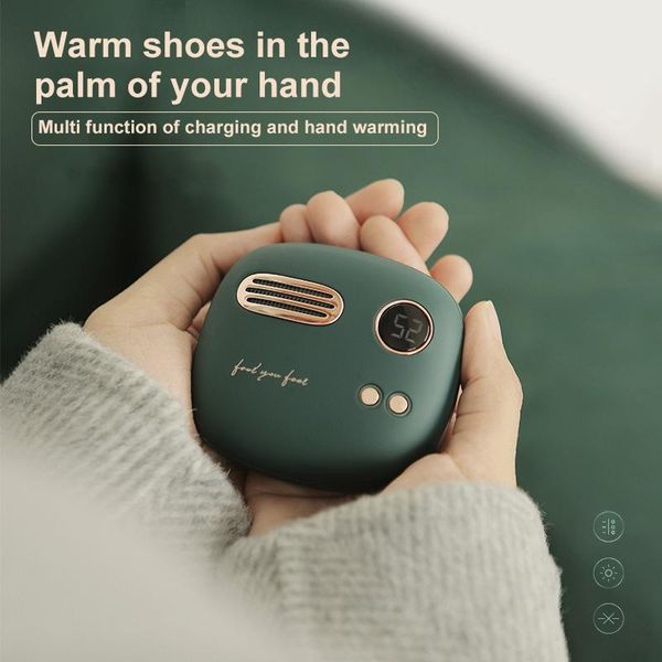 

retro charging hand warmer dual-purpose mini 2-in-1 5000mah power bank hand warmer winter travel quick heating heater