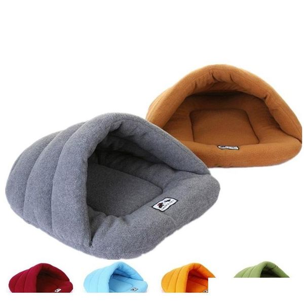 

warm pet sleeping bag soft polar fleece mat cat small dog puppy kennel bed sofa sleeping bag house puppy cave bed winter warm gkq3p