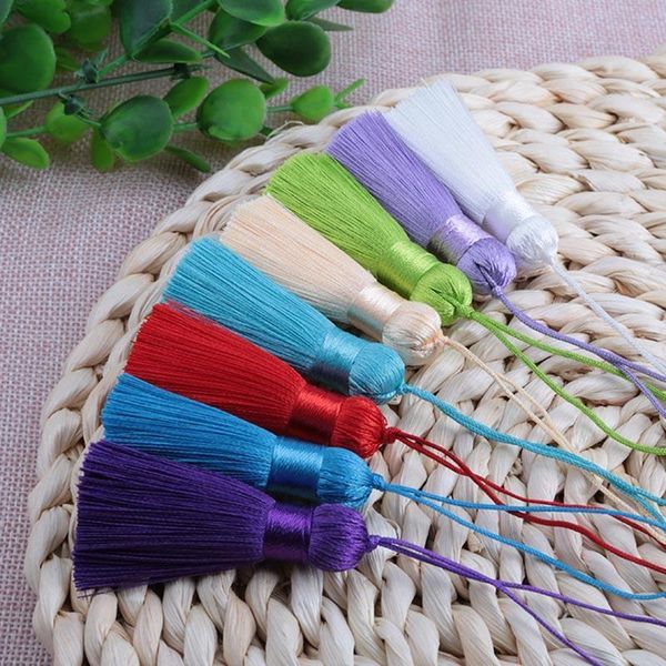 

mibrow 5pcs lot 5cm length silk tassels for earrings mixed charm pendant satin tassels for diy jewelry making findings material h qyljle